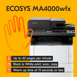 KYOCERA ECOSYS MA4000wfx Monochrome All-in-One Laser Printer,42ppm | P