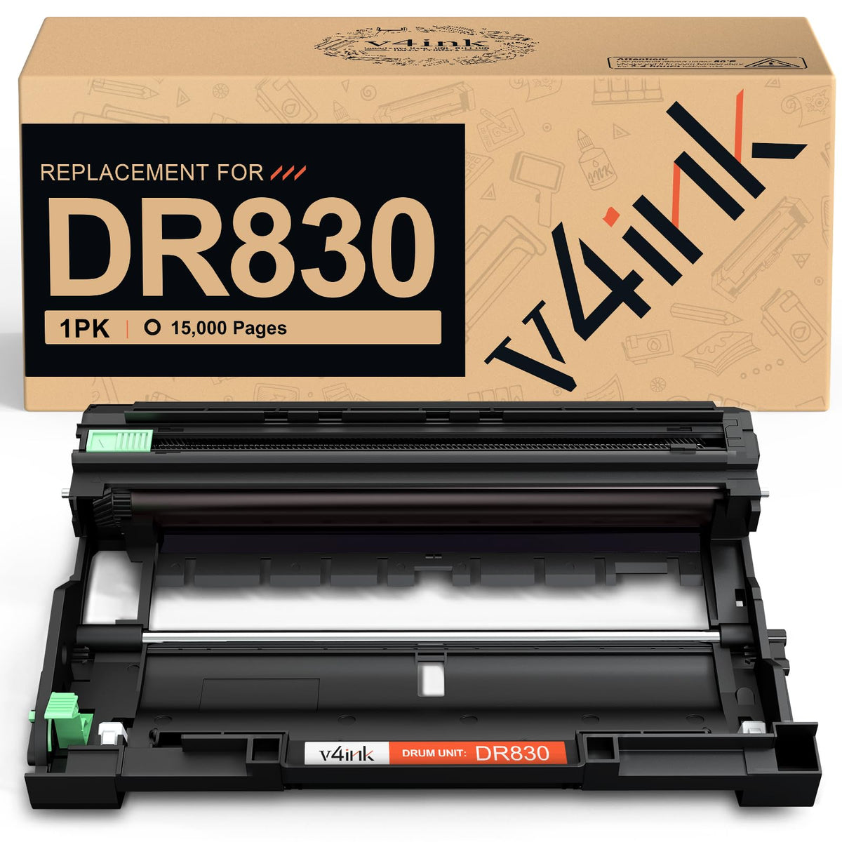 Tambour DR830 (Non compatible avec le toner Brother DR-830 Drum Unit,1 Noir