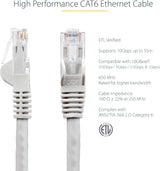 StarTech.com 100ft CAT6 Ethernet Cable - Gray CAT 6 Gigabit Ethernet W