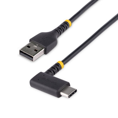 StarTech.com 3ft (1m) USB A to C Charging Cable Right Angle - Heavy Du