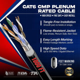 Cat6 Plenum Cable 1000FT – DSX-8000 Certified | 0.58mm Solid Conductor