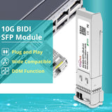 1 Pair 10GBASE-BX80-UD BiDi SFP+ Module, TX-1490nm/1550nm, RX-1550nm/1