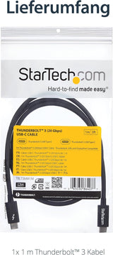 Câble Thunderbolt 3 StarTech.com - 0,9 m/1 m - 4K 60 Hz - 20 Gbps - USB-C