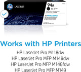 HP 94A (CF294A) Black Original Toner Cartridge 14.09 x 4.25 x 5.3 in