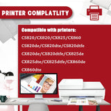 CS820 Toner Cartridge Compatible for LeXmark CS820 CX820 72K00CG Cyan