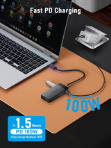 Lemorele Docking Station Dual Monitor, 6 in 1 USB C Hub Multiport Adap