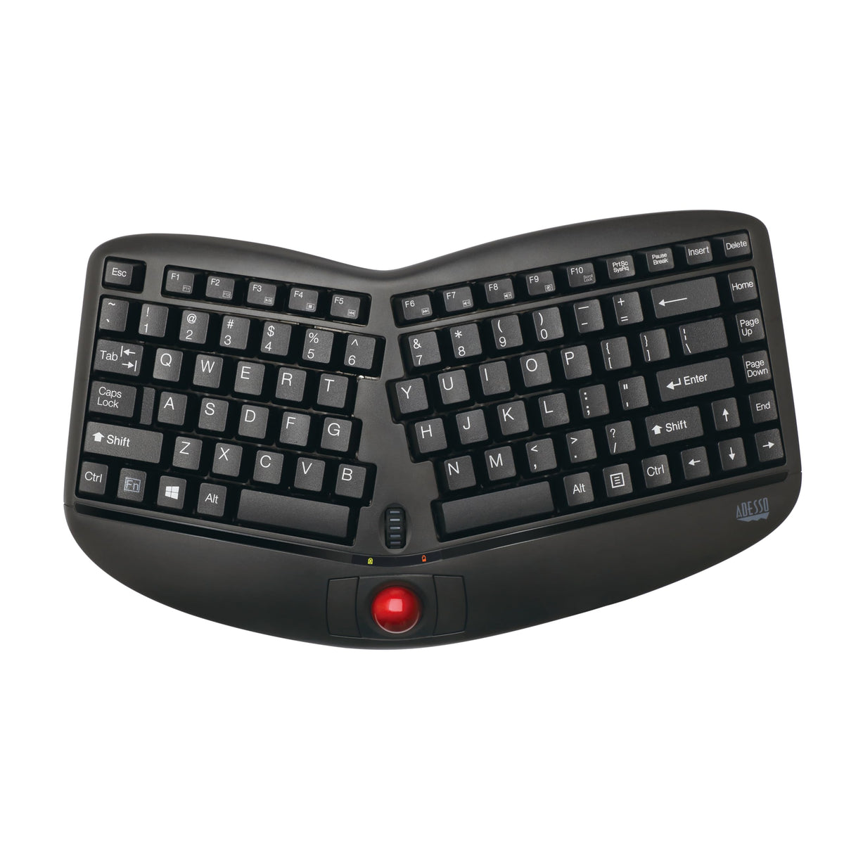 Adesso WKB-3150UB - Wireless Ergonomic Keyboard with Built-in Removabl