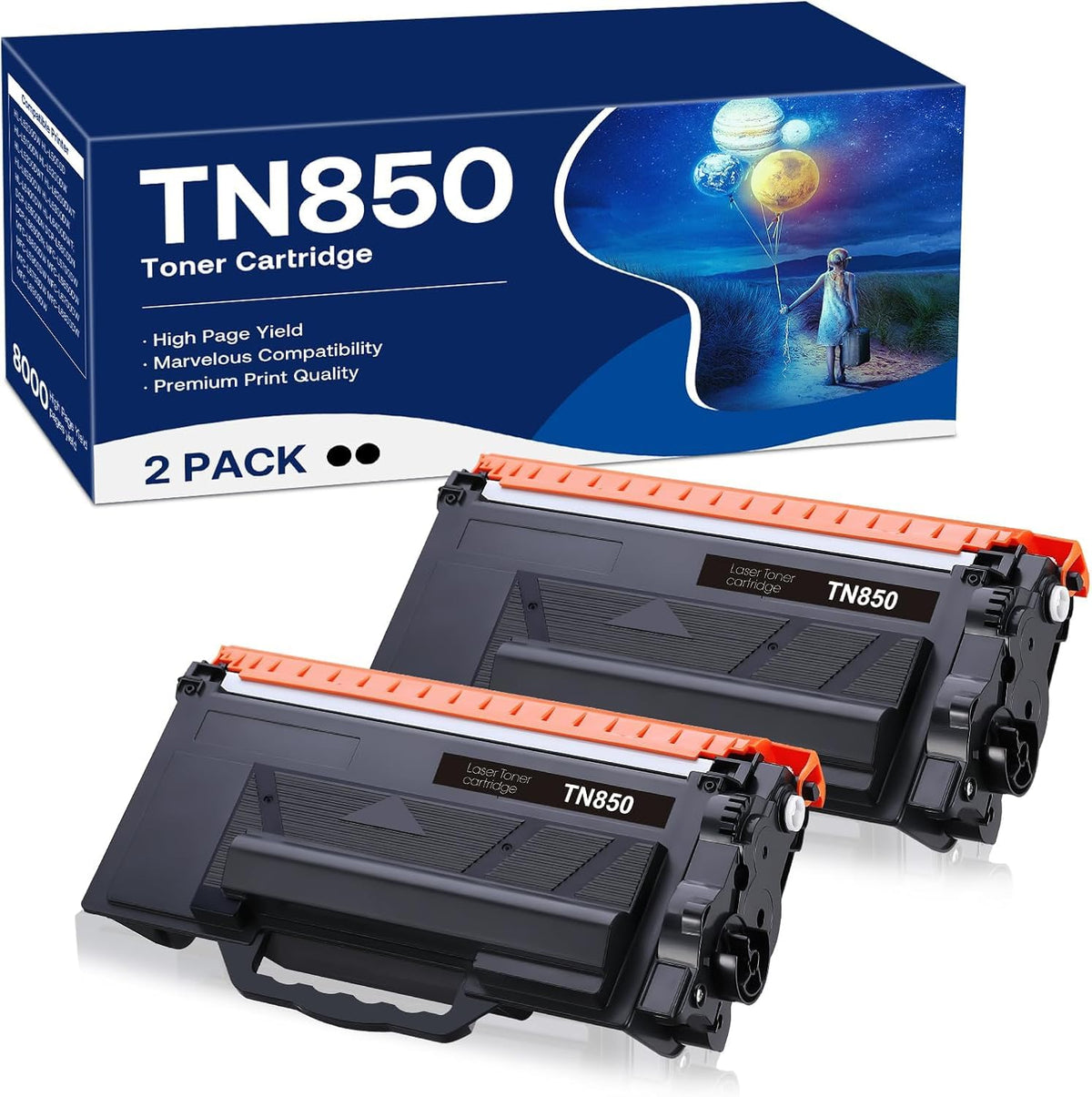 Cartouches de toner TN850 remplacement pour Brother TN-850 TN820 TN-820 Com