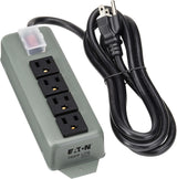 Tripp Lite UL603CB-6 Waber Industrial Power Strip 4 Outlet 6' Cord, Lo