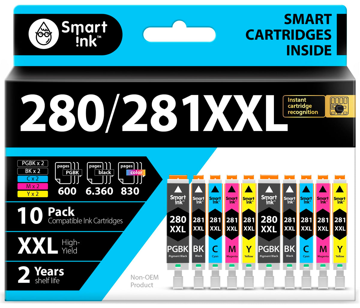 Smart Ink Compatible Ink Cartridge Replacement for Canon 280 281 PGI-2