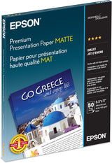 Epson Presentation Paper Matte (8.5x11 Inches, 50 Sheets) (S041257)