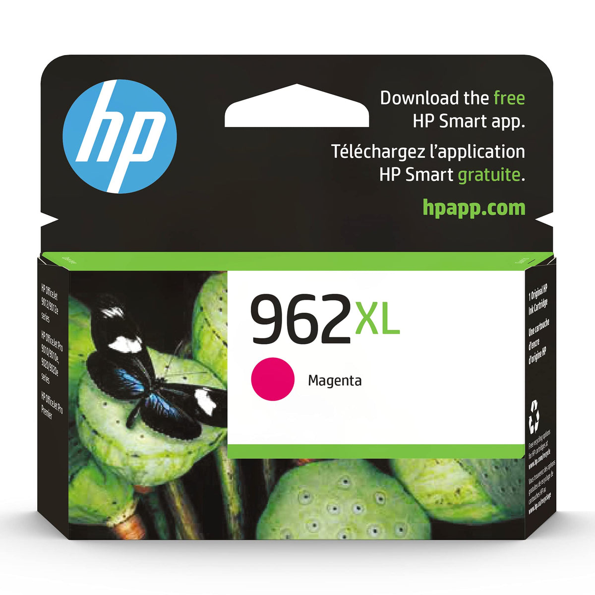 Original HP 962XL Magenta High-Yield Ink Cartridge, Works with HP Off