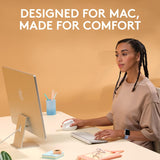 Logitech Lift for Mac Wireless Vertical Ergonomic Mouse, Bluetooth, Qu