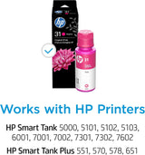 HP 31 Magenta Ink Bottle, 70ml (1VU27AN) L Magenta