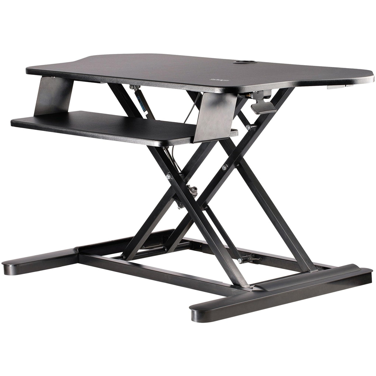 StarTech.com Corner Sit Stand Desk Converter with Keyboard Tray - Larg