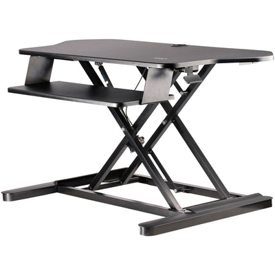 StarTech.com Corner Sit Stand Desk Converter with Keyboard Tray - Larg