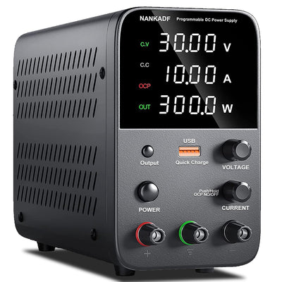 DC Power Supply, 30V 10A Bench Power Supply with Encoder Adjustment, 5