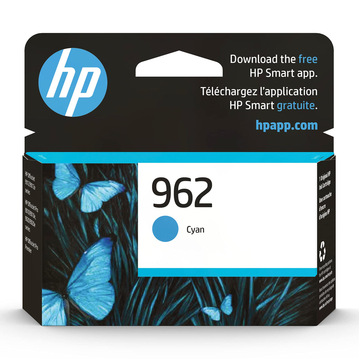 HP 962 Cyan Original Ink Cartridge (3HZ96AN#140) L Cyan