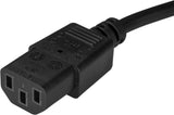 StarTech.com 10ft (3m) Computer Power Cord, Flat NEMA 5-15P To C13, 10