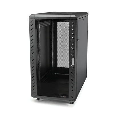 StarTech 25U Enterprise-Grade Server Rack Cabinet, 19in Enclosed 4-Pos