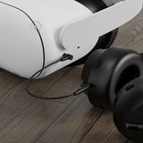 Geekria VR Short Audio Cable Compatible with Meta Quest 3, Meta Quest
