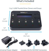 StarTech.com Duplicateur et effaceur de lecteur flash USB autonome 1:5 - 1 à