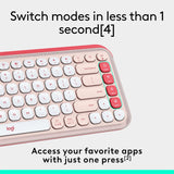 Logitech POP ICON Keys Wireless Bluetooth Keyboard, Comfortable Typing