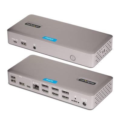 StarTech USB4 Docking Station, Driverless Dual Monitor for Macos / Windows, Single 8K 60HZ or Dual 4K 144HZ, 100W Laptop Charging, 2.5GBE, Universal