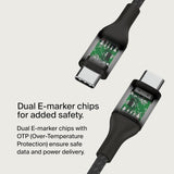Câble de puissance Belkin BoostCharge USB-C vers USB-C (1 M, 3,3 pi), Recharge rapide