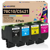 Compatible 78C10 Toner Cartridge for Lexmark 78C10K0 78C10C0 78C10M0 7