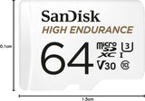 Carte microSDXC vidéo haute endurance SanDisk 64GB avec adaptateur pour Dash