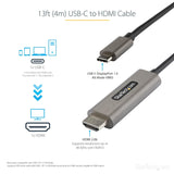 StarTech.com 13ft (4m) USB C to HDMI Cable 4K 60Hz w/ HDR10 - Ultra HD