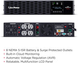 CyberPower PR1500RTXL2UC Smart App Onduleur Sinusoïdal avec Batterie de Secours, 1500VA