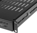 StarTech Adjustable Heavy Duty Vented 1U 19in Rack Mount Shelf