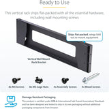 StarTech.com 1U Vertical Wall-Mount Bracket for 19inch Rack Mountable