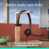 Logitech H570e USB Headset with Microphone for PC and Mac, USB-C Wired