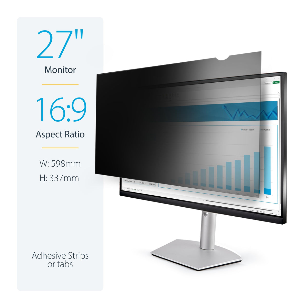 StarTech.com Monitor Privacy Screen for 27 inch PC Display - Computer