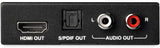 StarTech.com HDMI Audio Extractor - 4K 60Hz - HDMI Audio De-embedder -