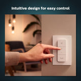 Philips Hue Smart Dimmer Switch with Remote, White - 1 Pack - Turns Hu