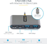 StarTech 4-PORT USB-C Hub with 100W PD, 5GBPS