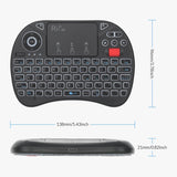Mini clavier Rii X8, clavier sans fil 2,4G amélioré et Bluetooth