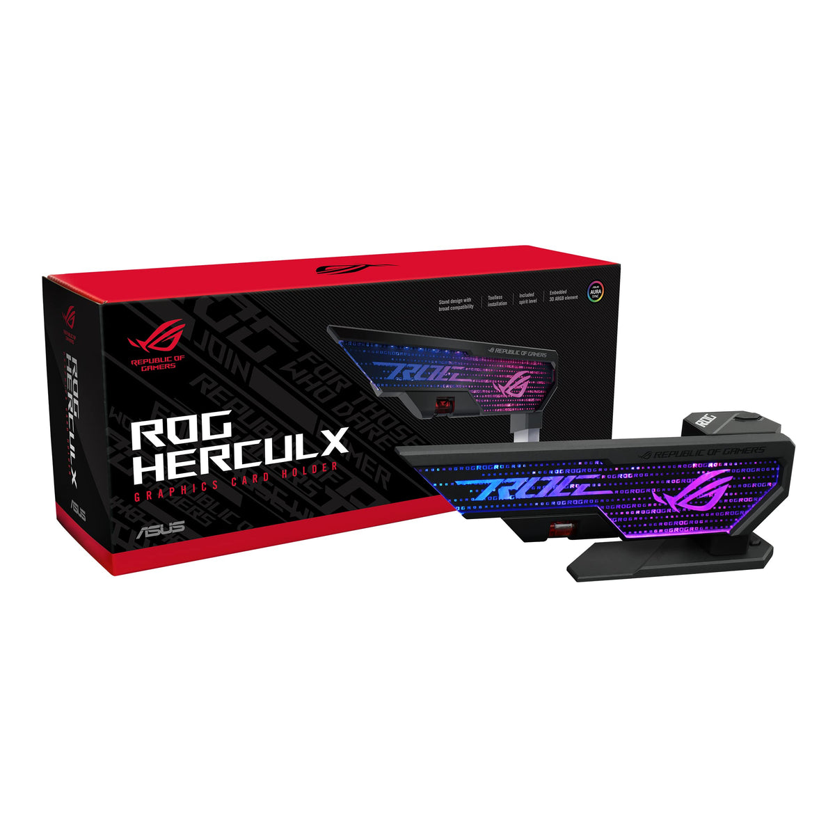 ASUS ROG Herculx Graphics Card Anti-Sag Holder Bracket (Solid Zinc All