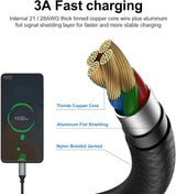 5Pack 6ft USB C Cable, Extra Long USB A to USB-C 6 Foot Type C Fast Ch