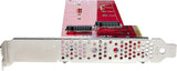Carte adaptateur double SSD M.2 PCIe StarTech.com, PCIe x8 / x16 vers double NVMe