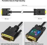 Active DVI-D to VGA, Benfei DVI-D 24+1 to VGA 6 Feet Cable Male to Mal