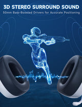 2.4GHz Wireless Gaming Headsets for PS5, PS4, PC, Switch - Bluetooth 5