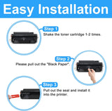 Cartouche de toner compatible LCL pour HP 80A CF280A (1-Pack, Noir) pour HP
