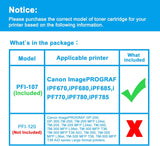 LCL PFI-107 Black 130-ml Ink Cartridge Replacement for Canon PFI-107 P