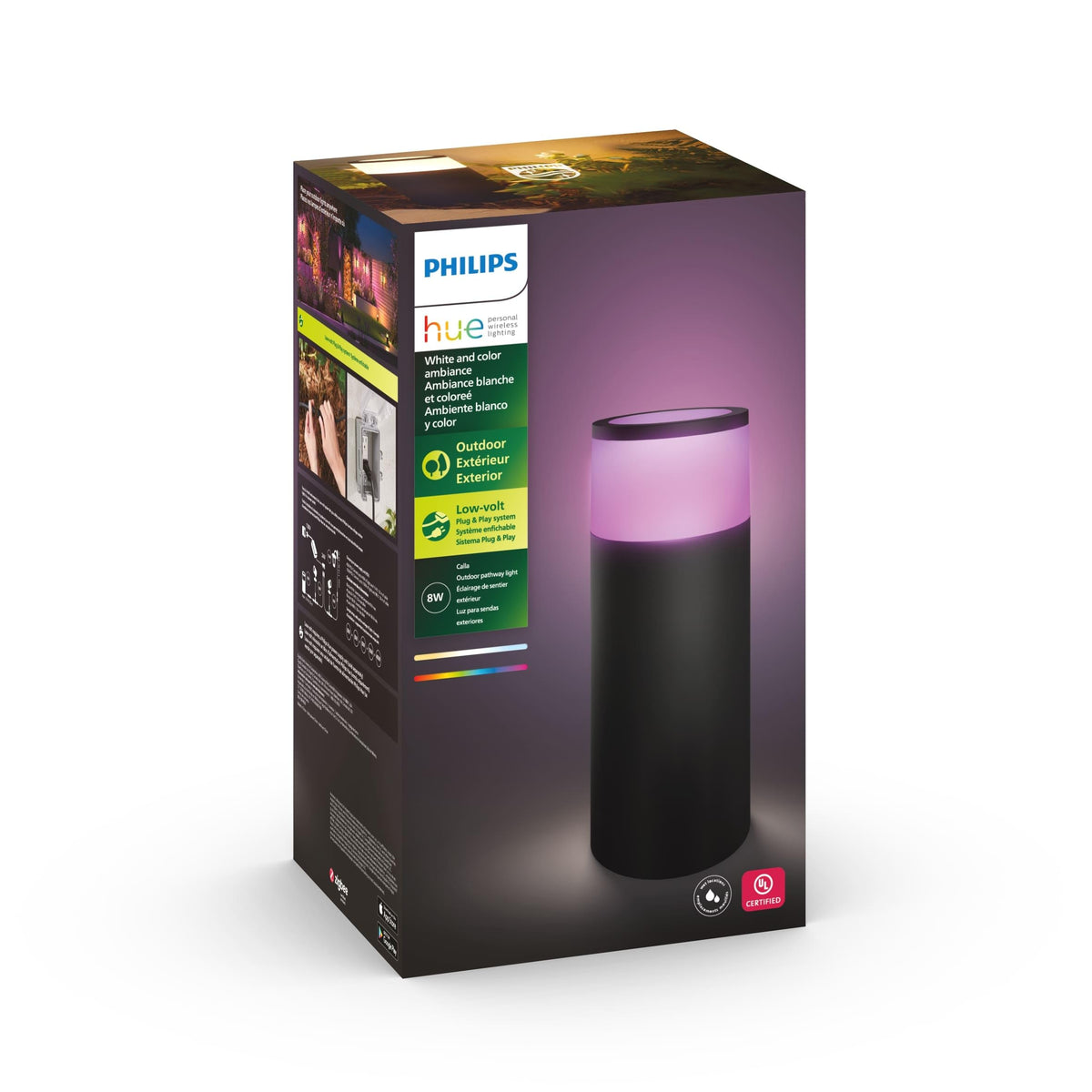 Philips Hue Calla Outdoor Smart Pathway Light, 1 Pack, White & Color A