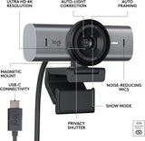 Logitech MX Brio Ultra HD 4K Collaboration, Webcam de streaming, 1080p à